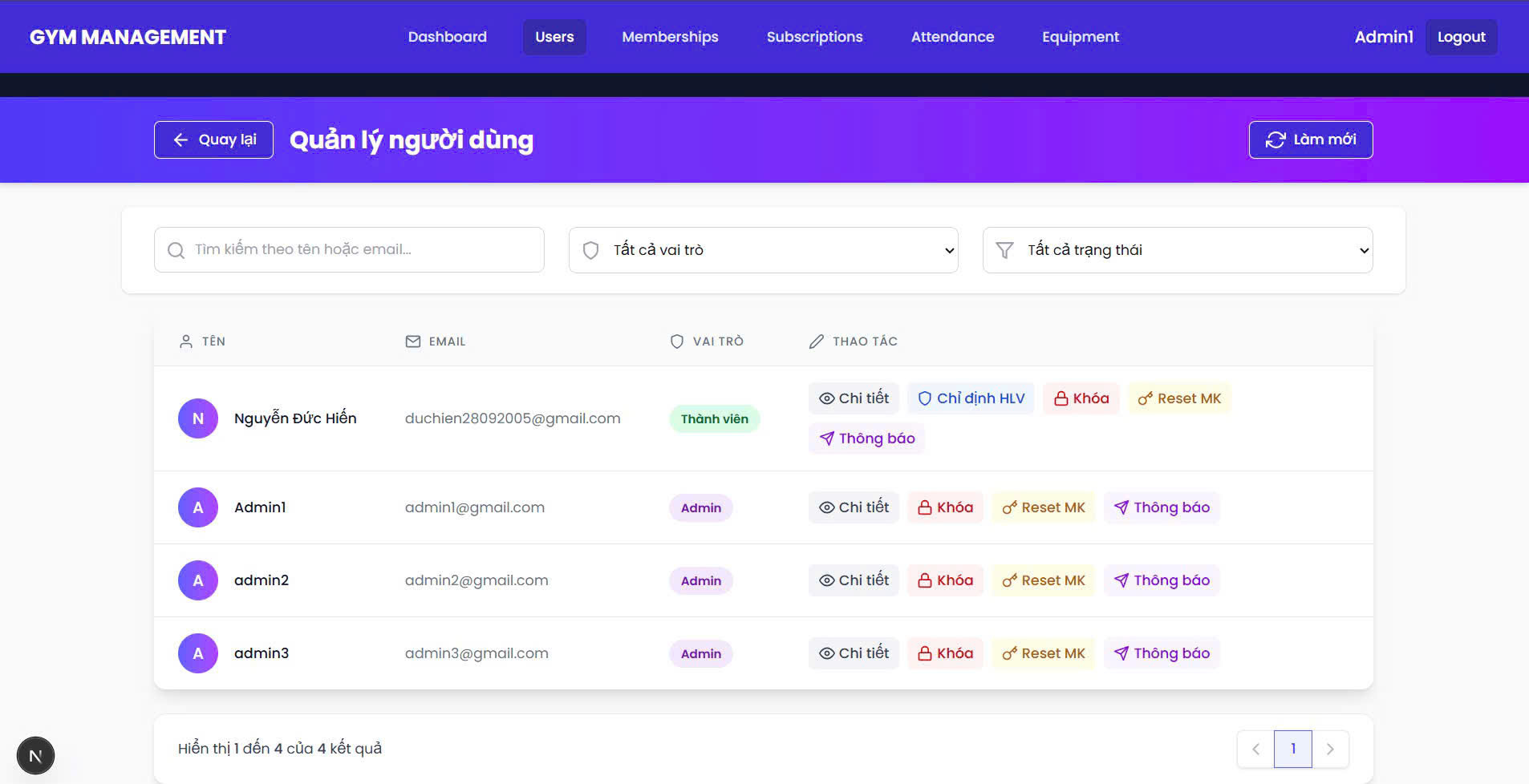 Gym Management System